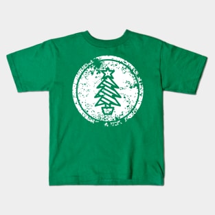 Distressed Christmas Tree Kids T-Shirt